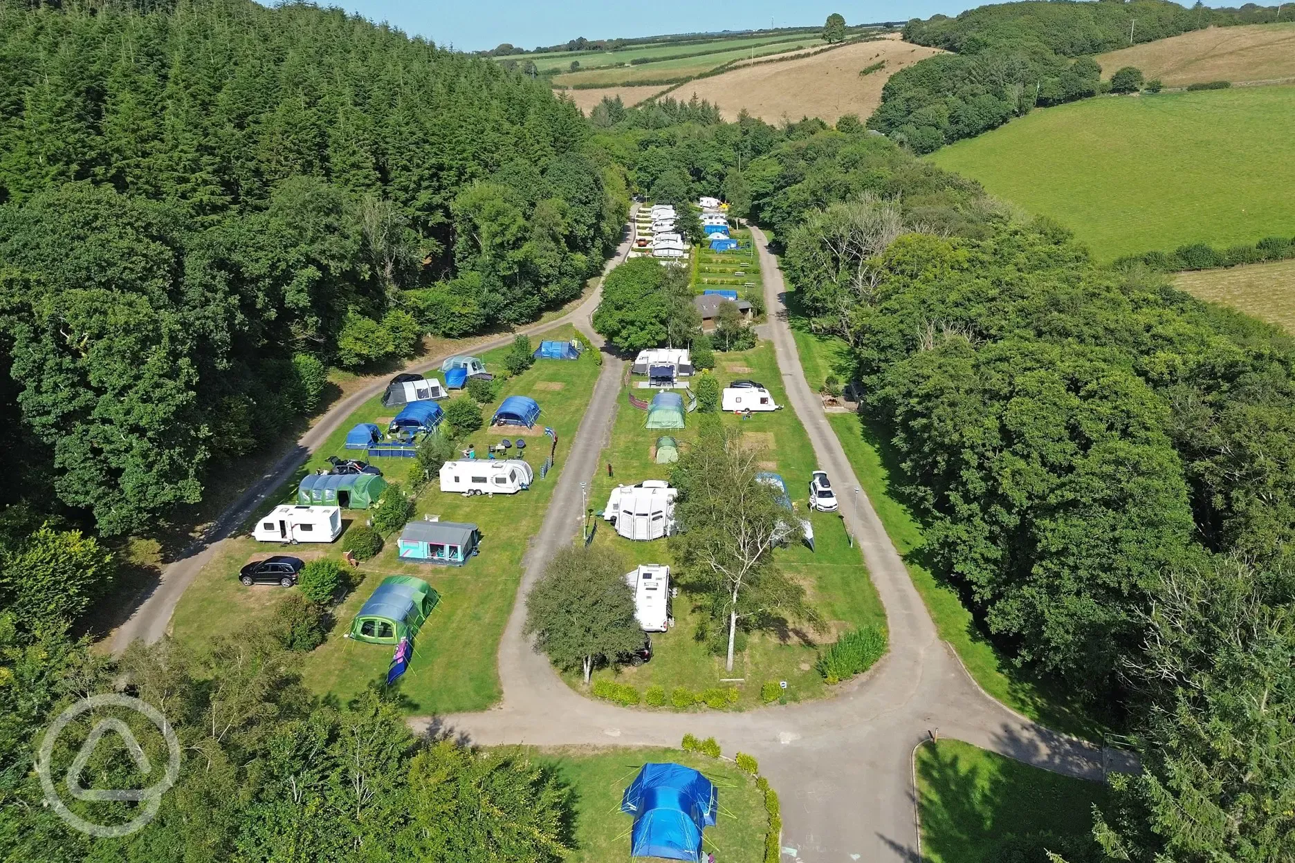 Aerial of the grass pitches