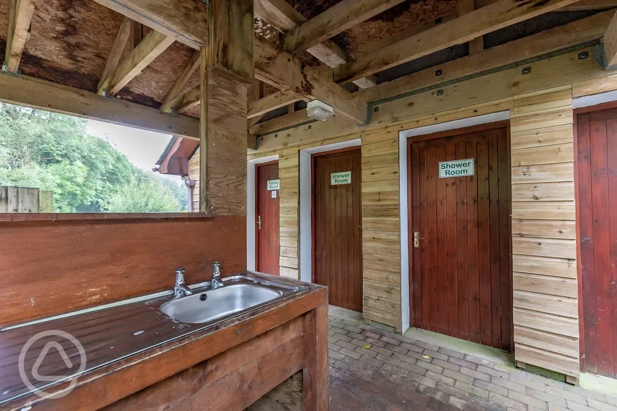 Outdoor washing up area