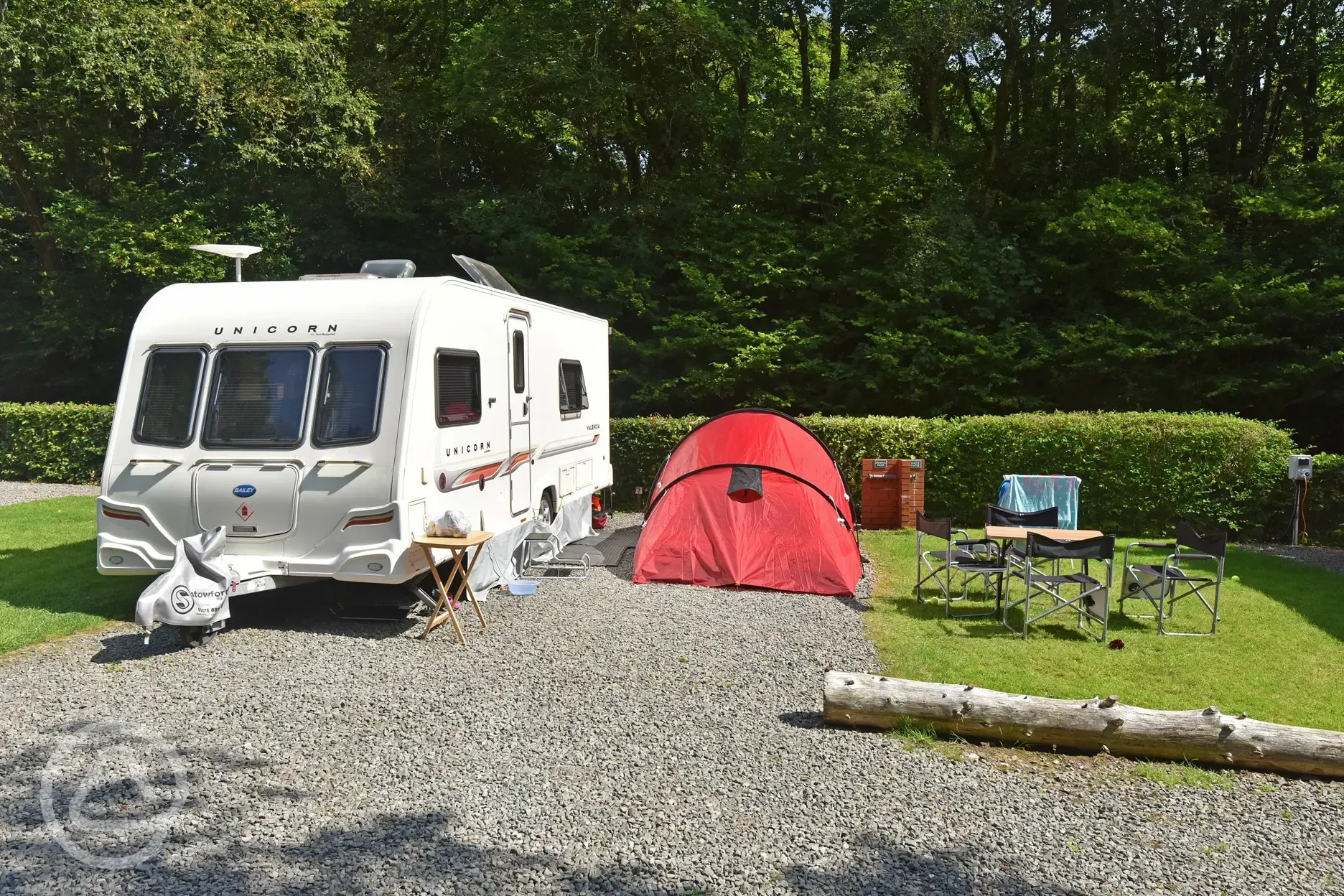 Gravel hardstanding pitches 