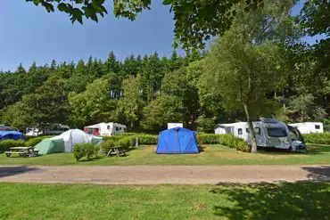 Grass pitches with optional electric at Hidden Valley Park