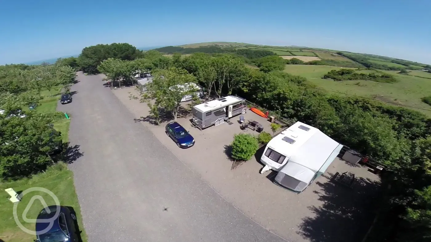 Hardstanding pitches Warcombe Farm Camping Park