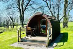 Camping pods exterior at Woodovis Park Camping pods exterior at Woodovis Park