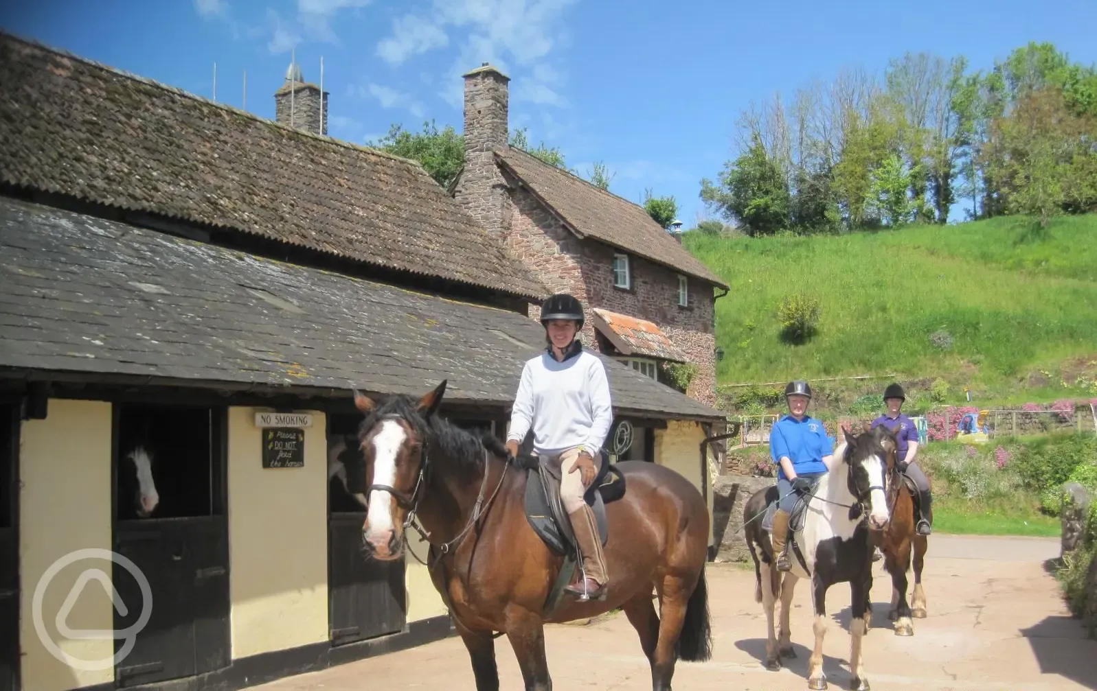 Riding stables at Burrowhayes Farm Caravan and Camping Site