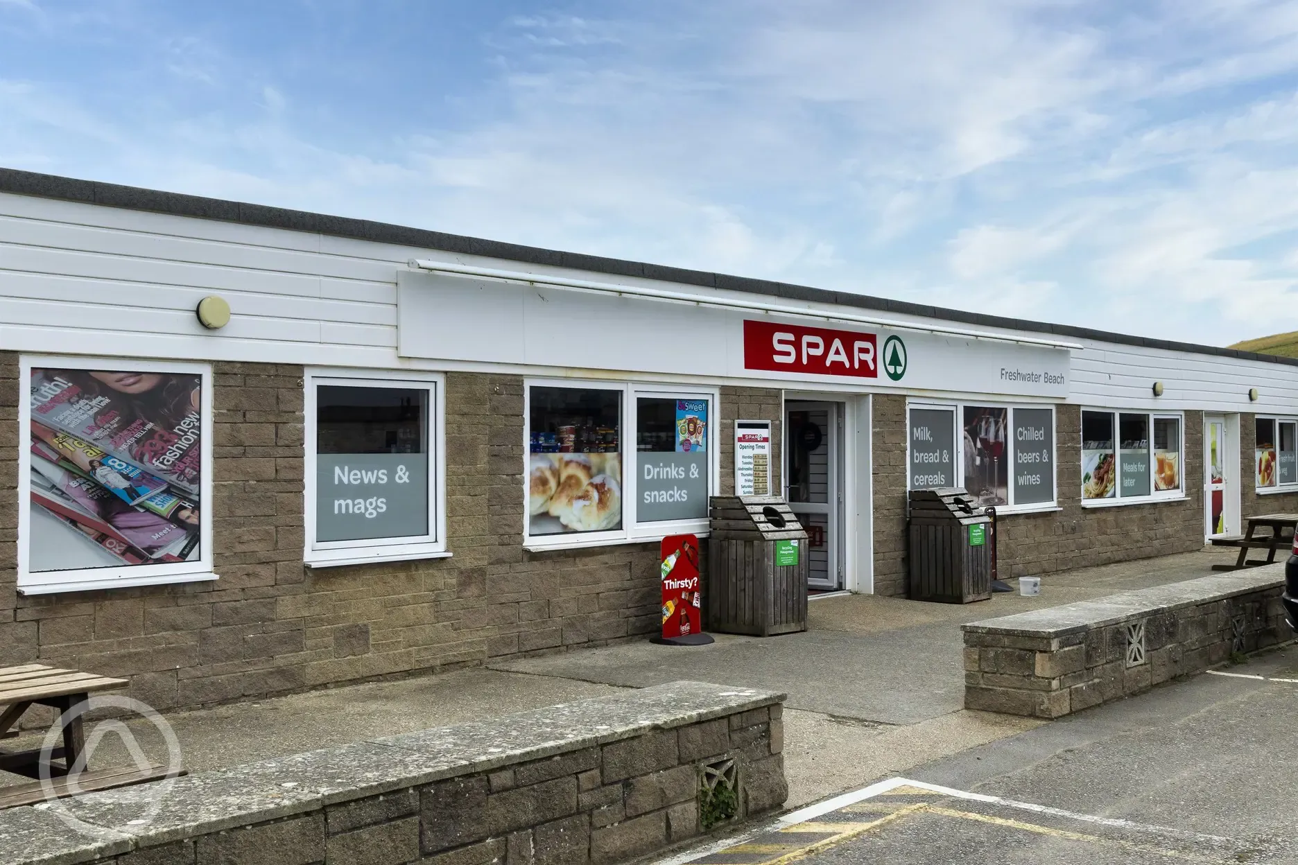 Onsite Spar shop with an in-store bakery and food-to-go section