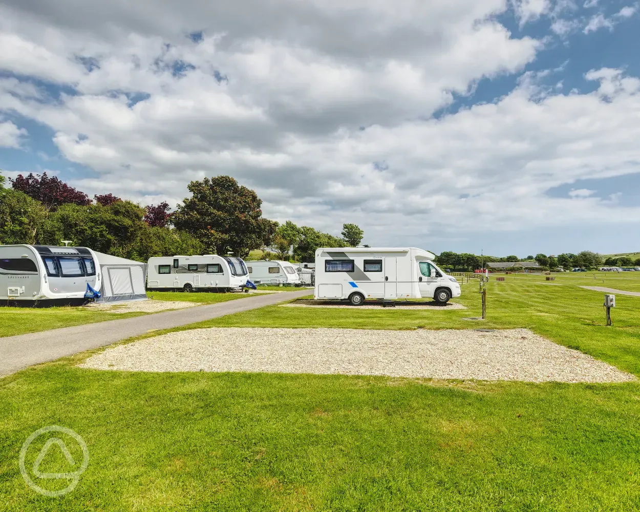 Fully serviced hardstanding pitches