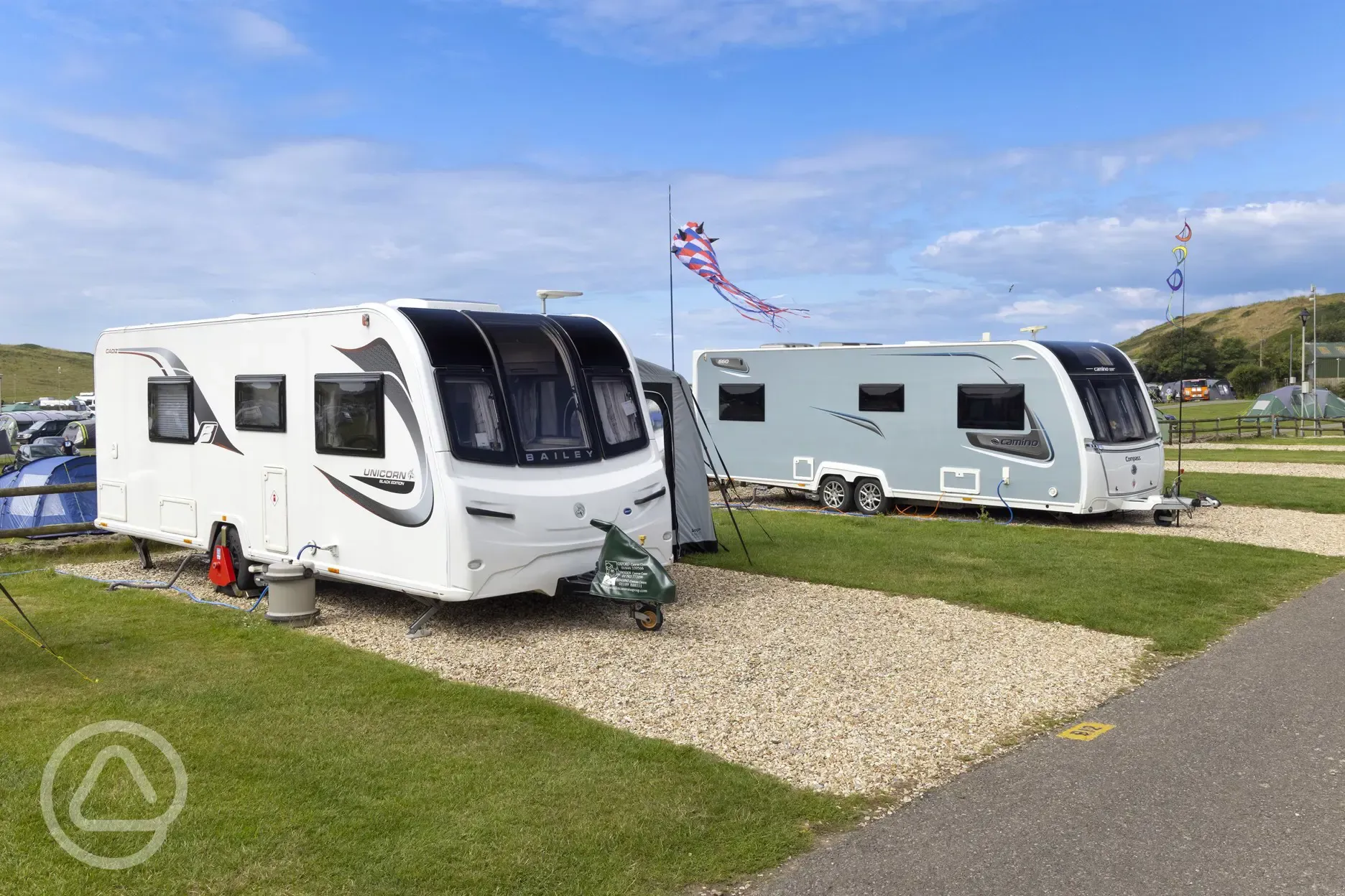 Fully serviced hardstanding pitches