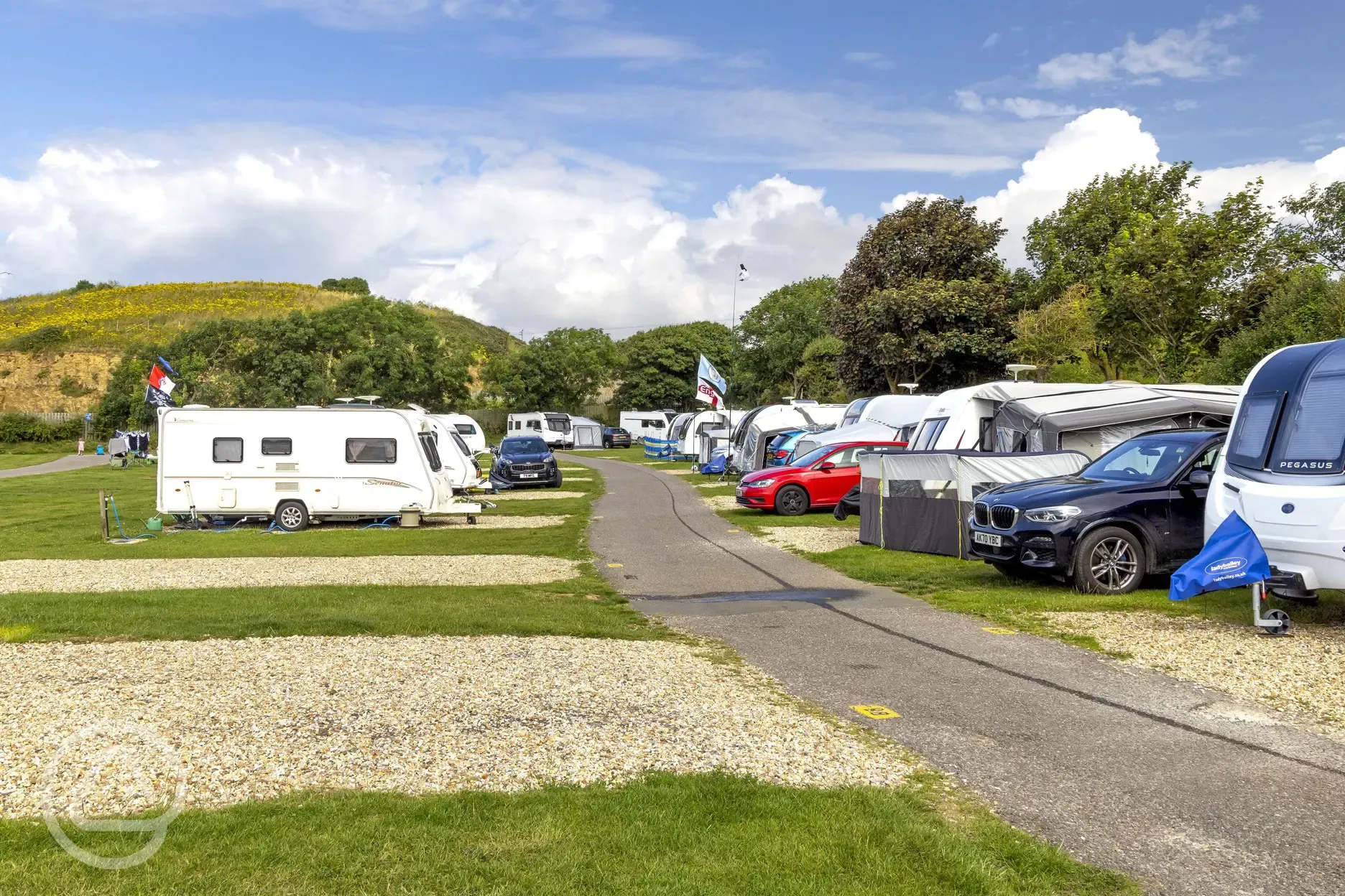 Fully serviced hardstanding pitches