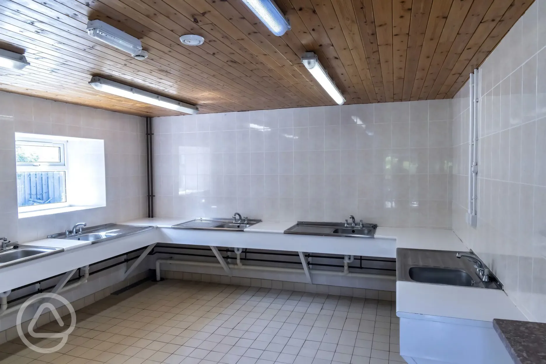 Indoor washing up area