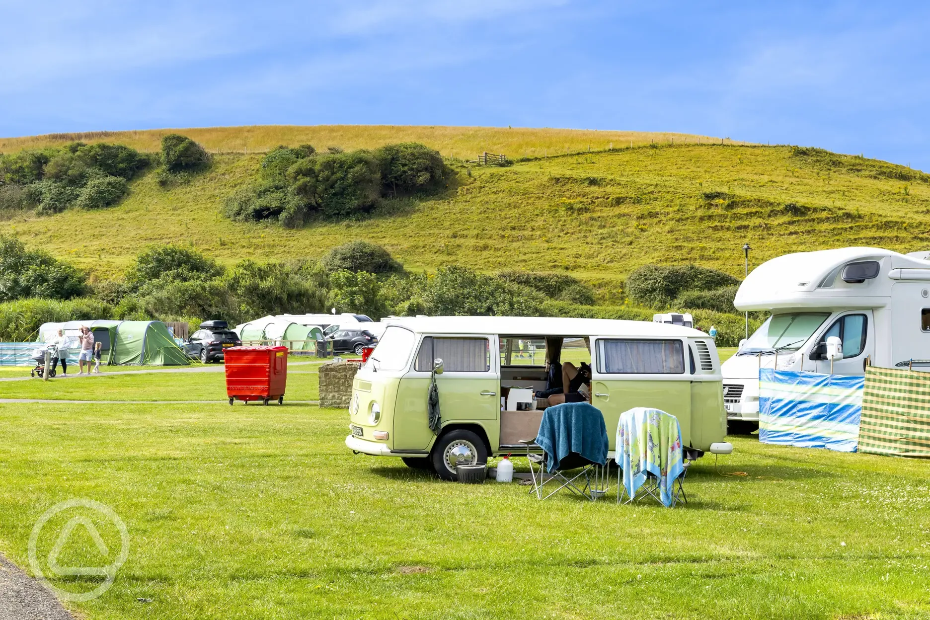 Electric grass pitches (Main Field) with 16 amp hook ups