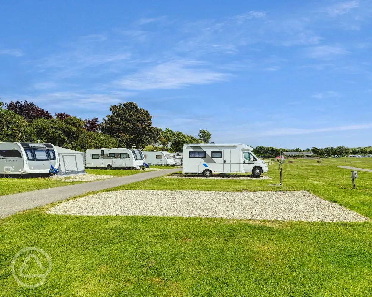 Fully serviced hardstanding pitches