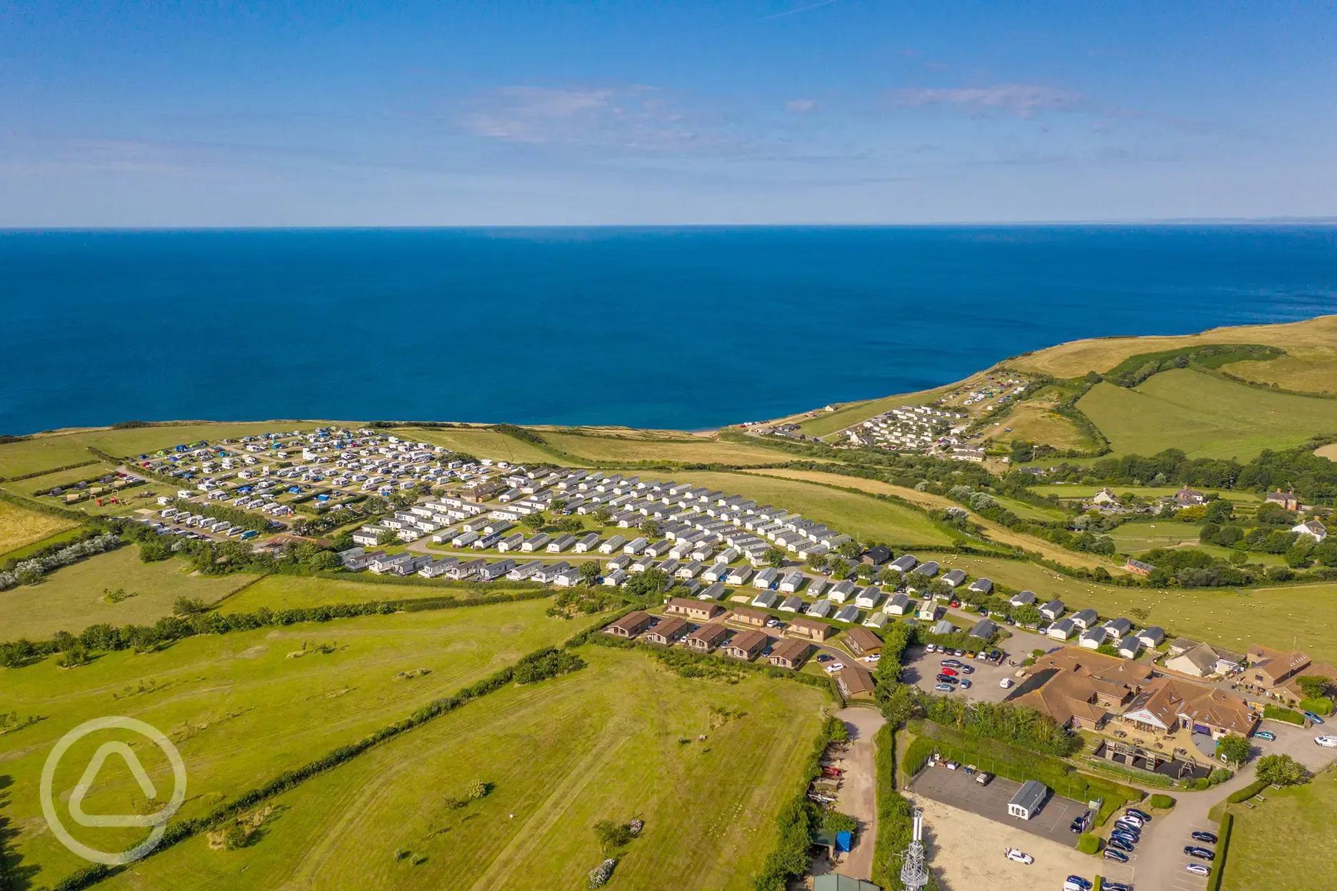 Aerial view of the campsite
