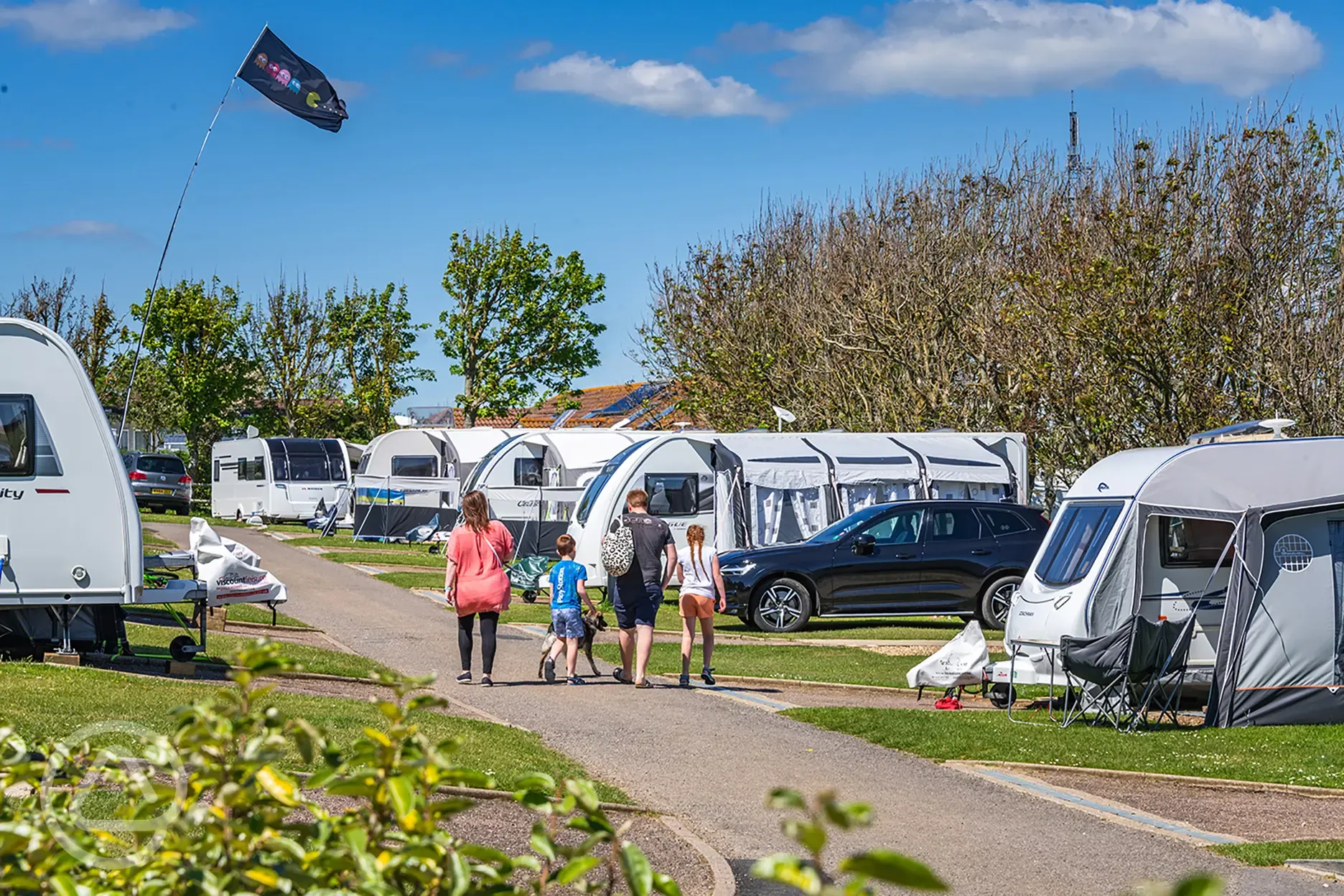Electric gravel pitches for motorhomes, touring caravans and RVs up to 10m