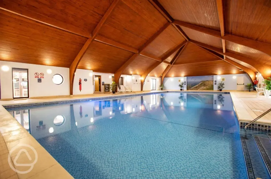 Indoor swimming pool at the leisure club, open 7am to 7pm