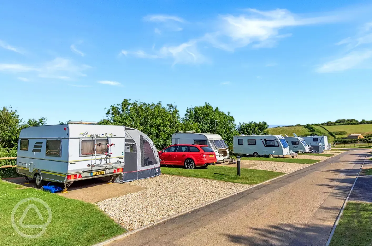 Fully serviced hardstanding pitches