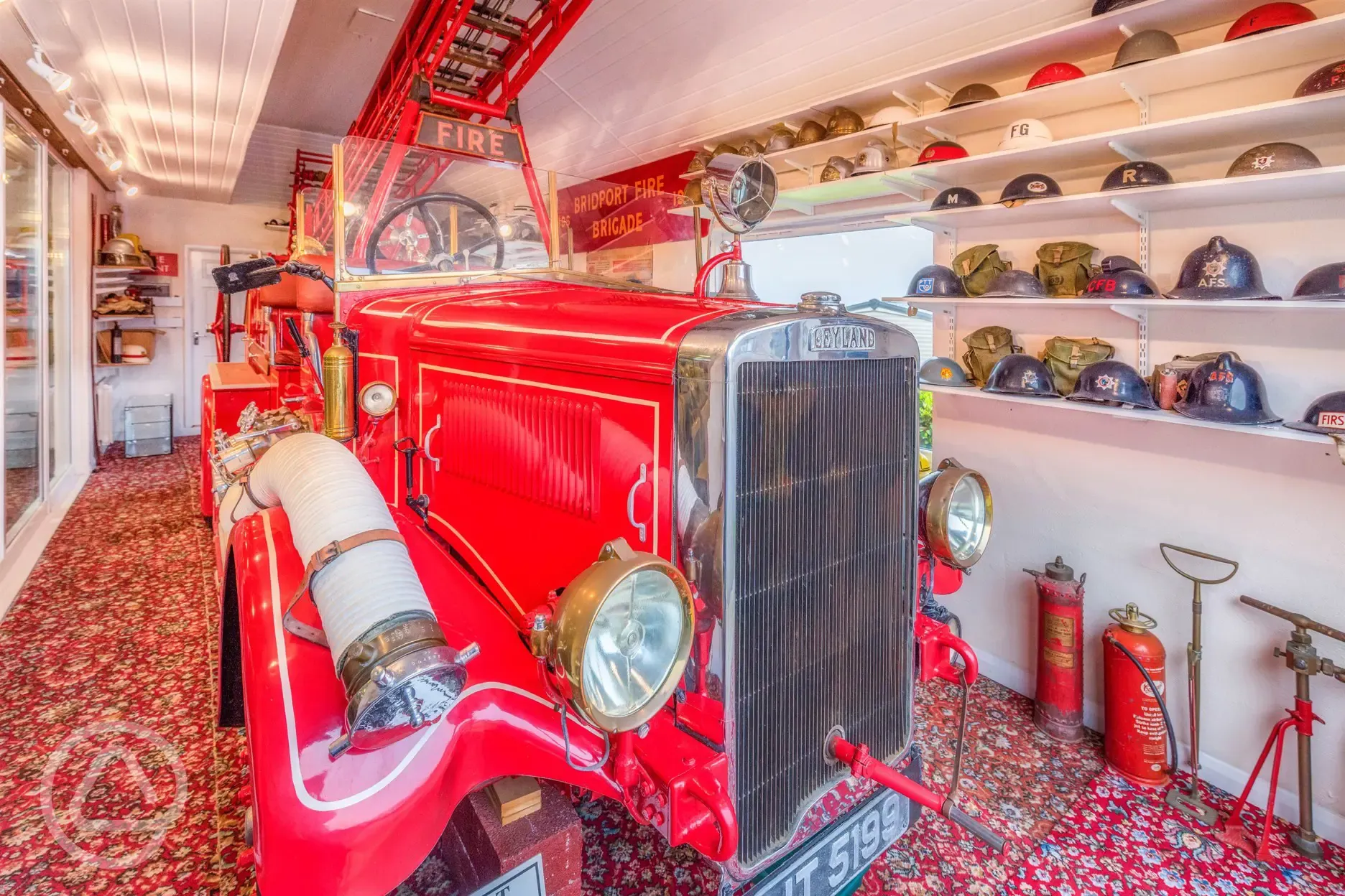 Fire engine display at Martin's Bar and Restaurant