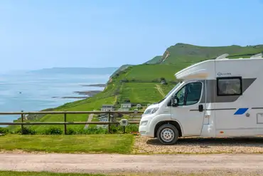 Electric gravel pitches with 16amp electric hook up and measuring 4.5m by 10m