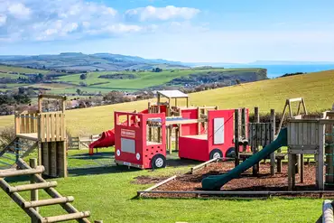Fire engine themed children's play park