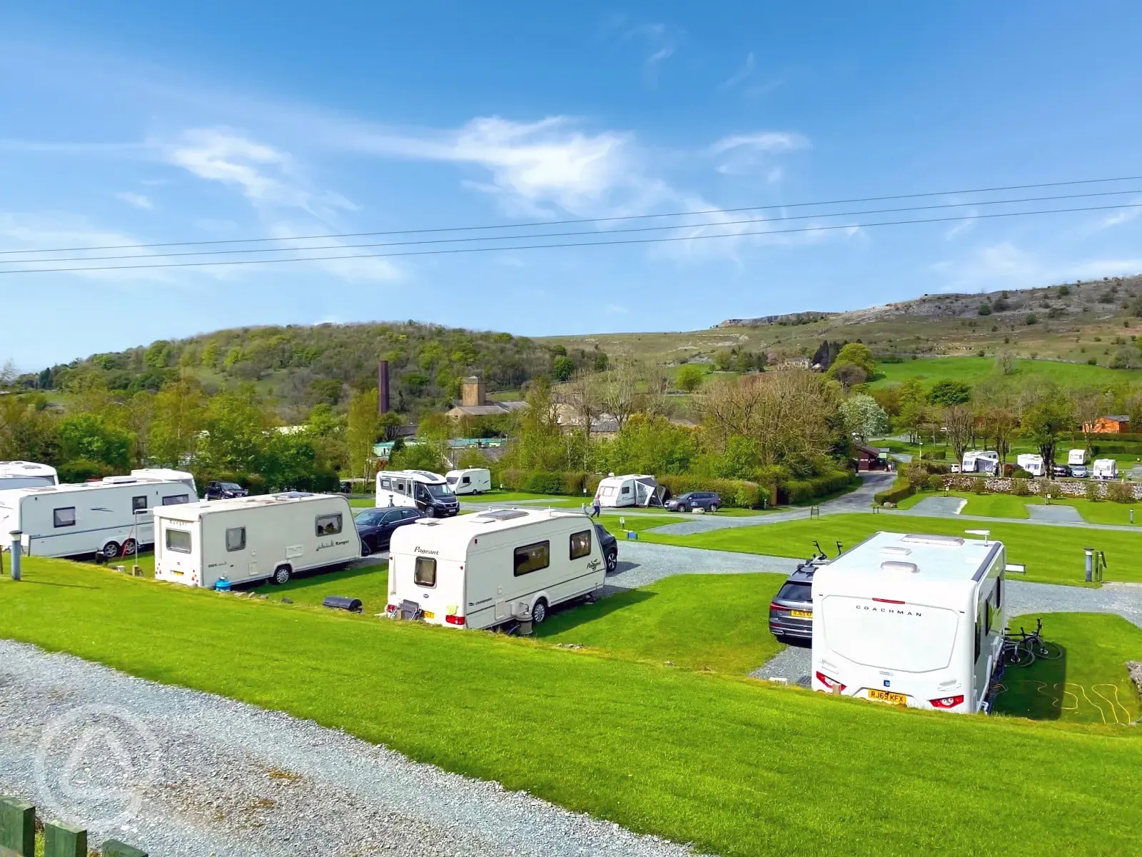 Fully serviced hardstanding pitches