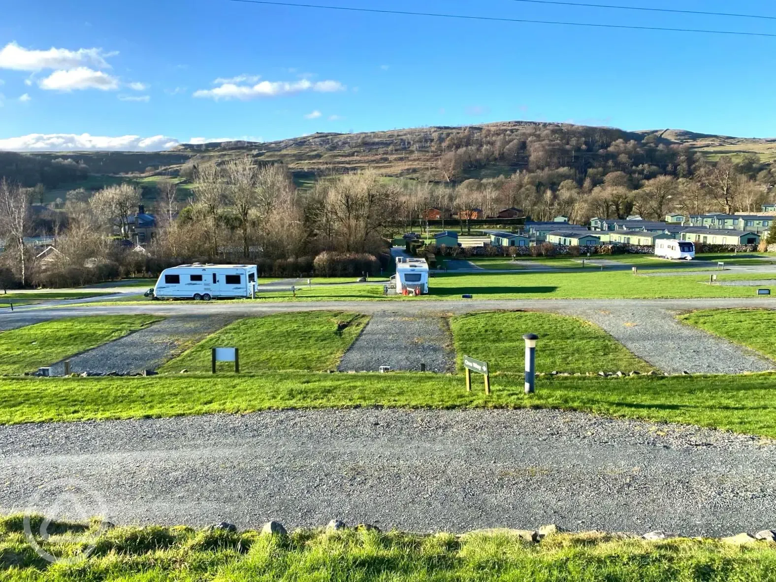Fully serviced hardstanding pitches