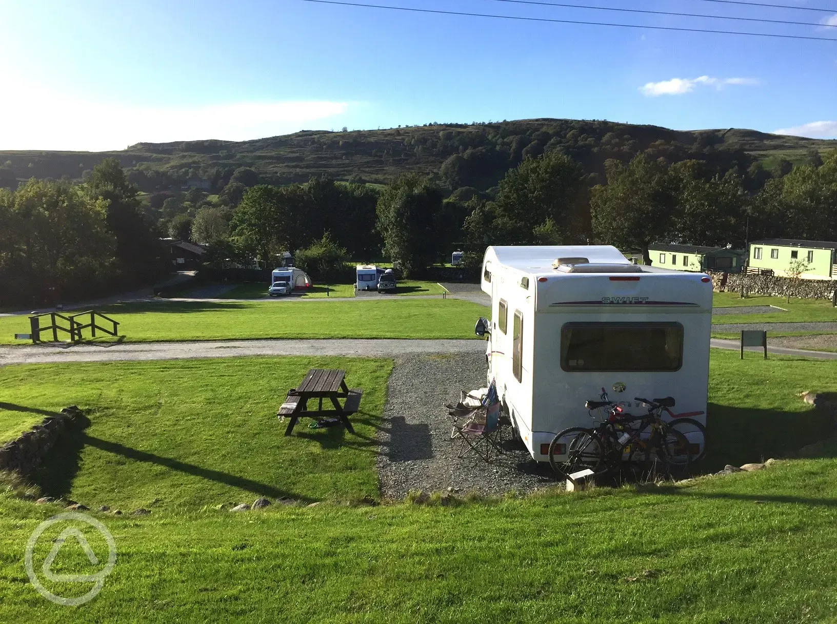 Fully serviced hardstanding pitches