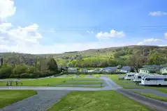 Hardstanding touring pitches and countryside views Hardstanding touring pitches and countryside views