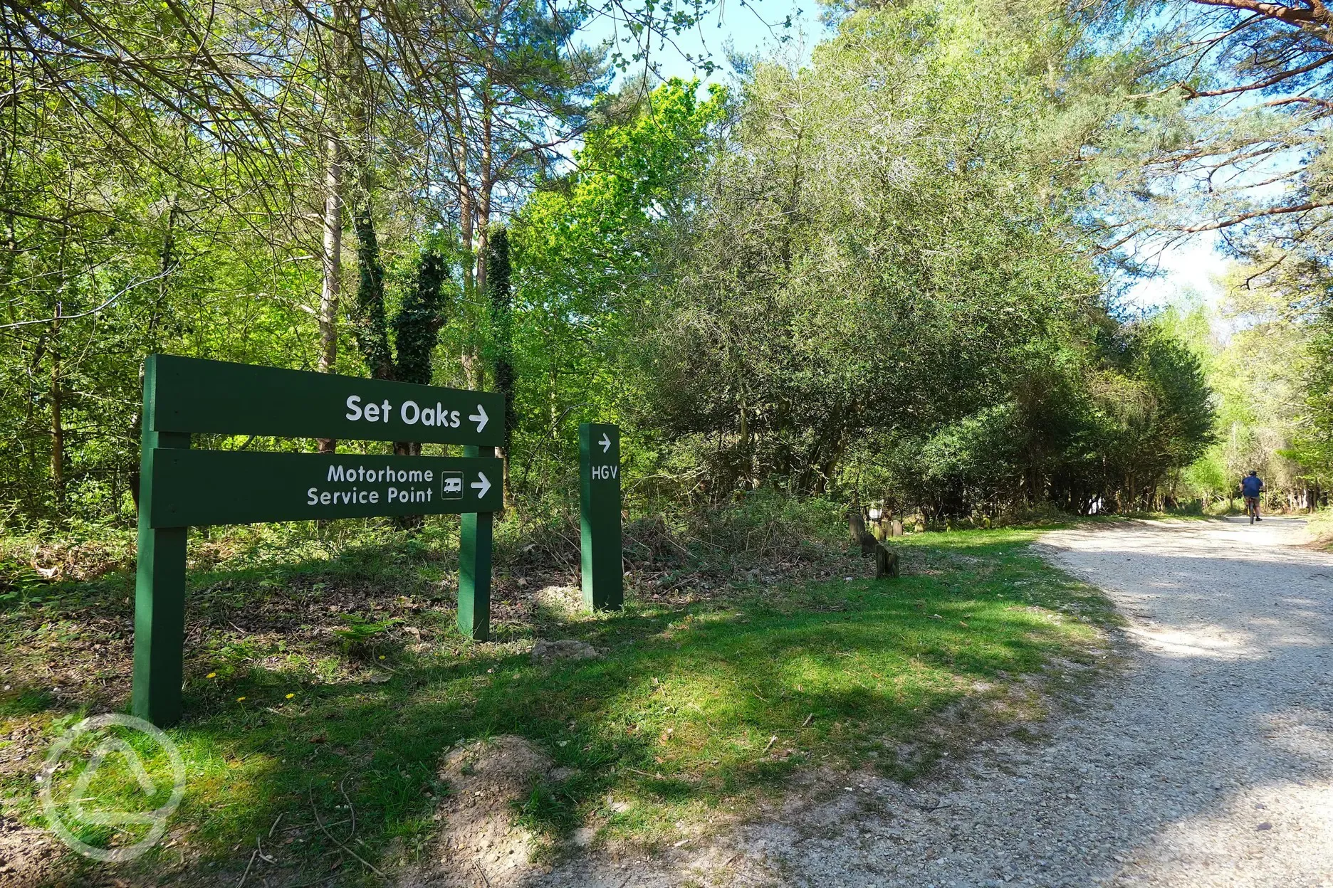 Motorhome service point sign at Setthorns Campsite