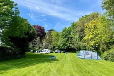 Non electric grass tent pitches