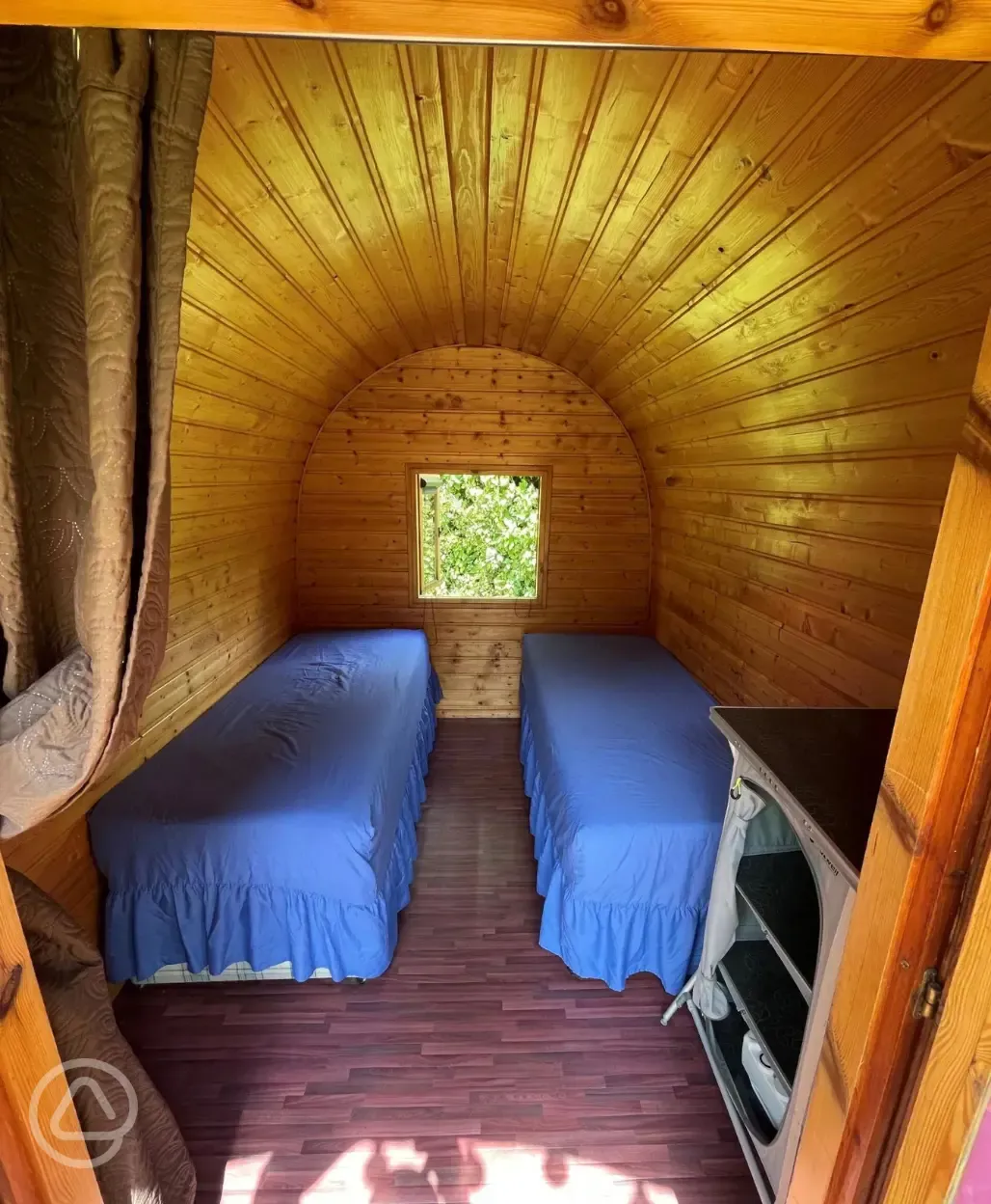 Camping pod interior