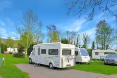 Electric hardstanding touring pitches with room for an awning or gazebo