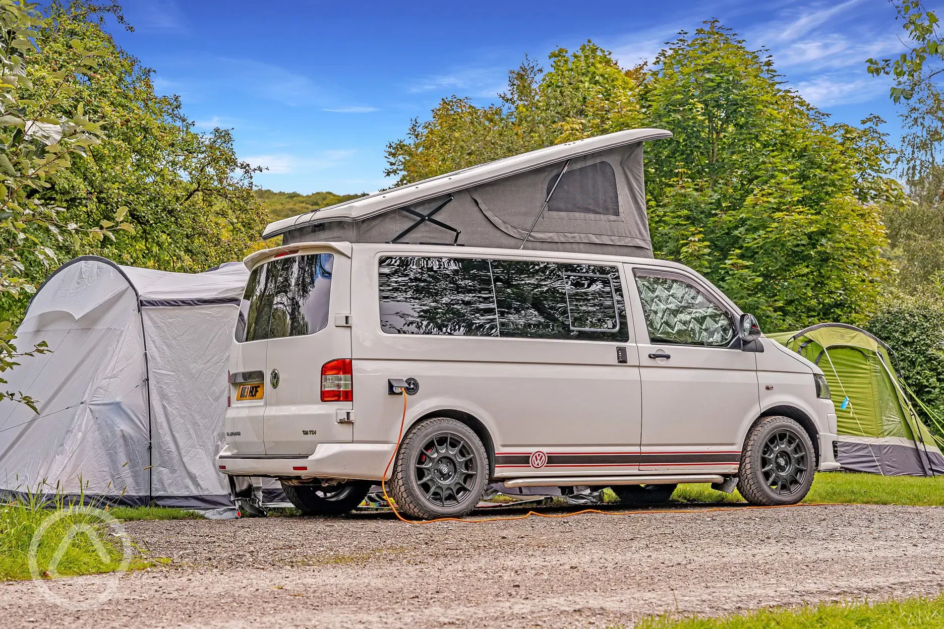 Electric hardstanding pitches with 16 amp hook ups (3m x 7m)