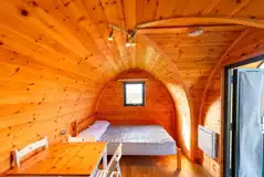 Camping pod interior