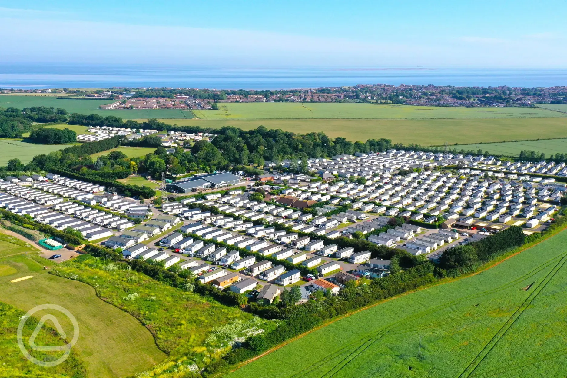 Aerial of the site and coast