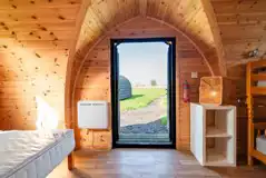 Camping pod interior