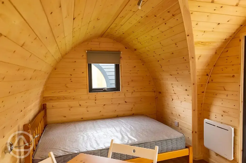 Camping pod double bed