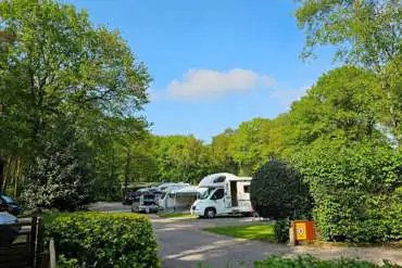 Electric hardstanding and grass pitches for tourers at Somers Wood