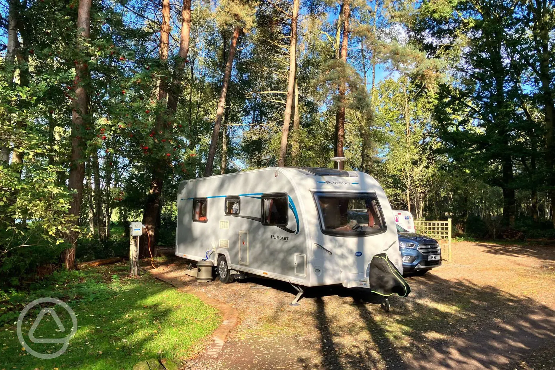 Fully serviced hardstanding touring pitches with double hardstandings