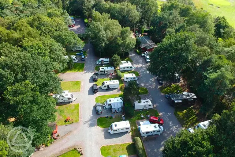 Aerial of the campsite