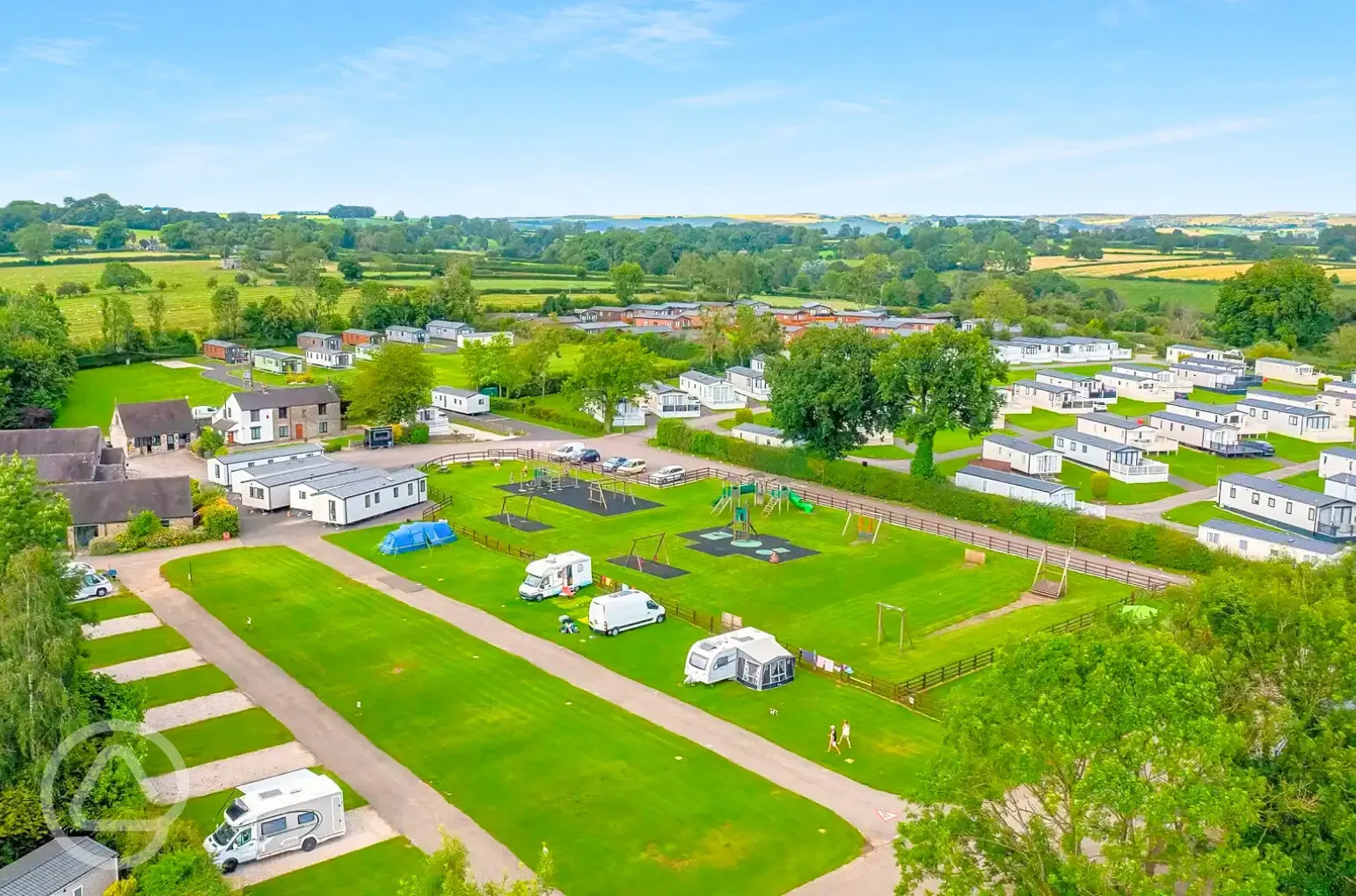 Aerial of the campsite