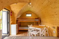 Camping pod interior