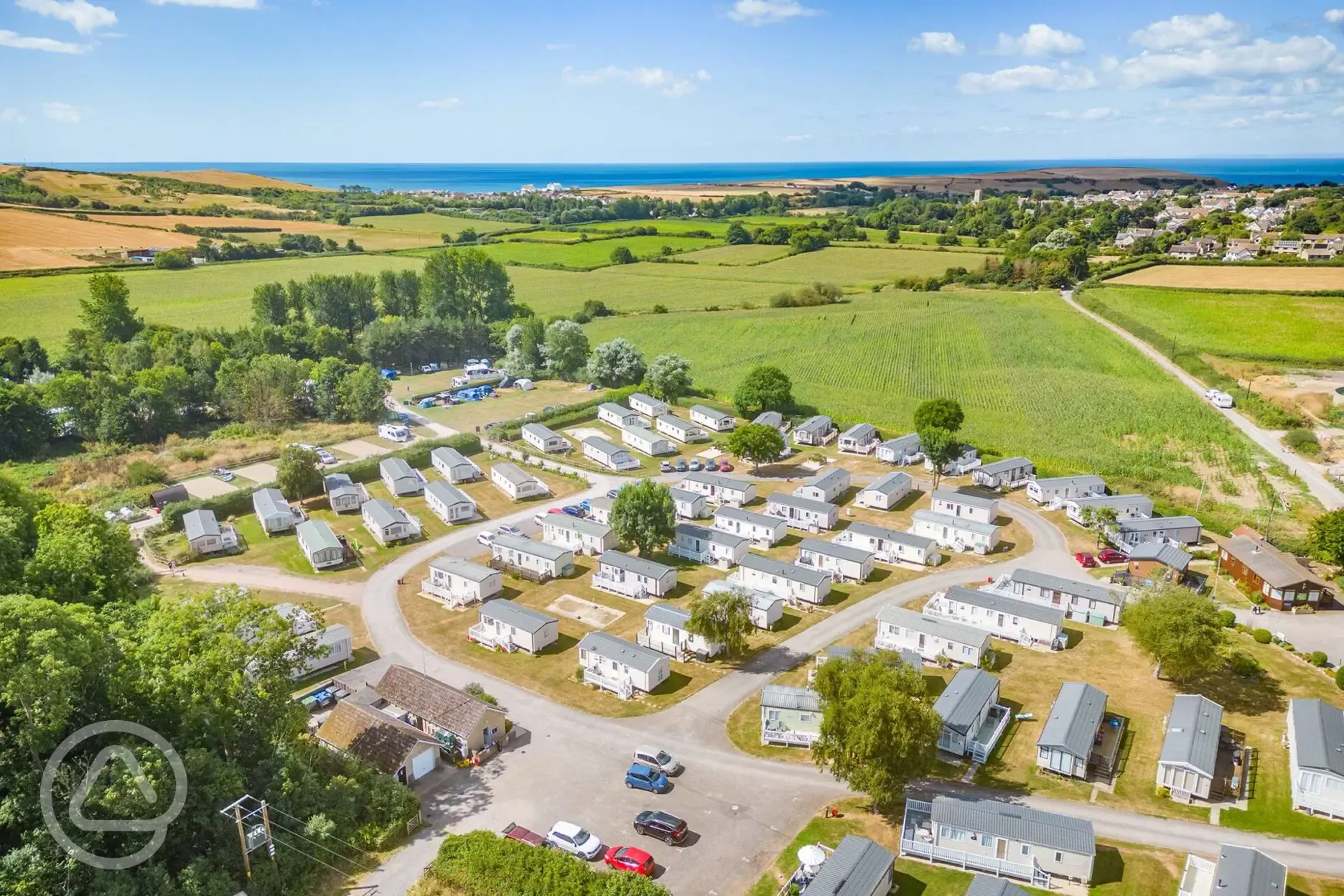 Aerial of the site and coast