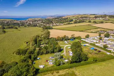 Aerial of Graston Copse Holiday Park 