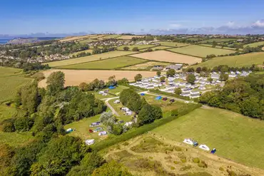 Aerial of Graston Copse Holiday Park 
