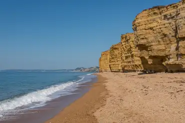 Burton beach, a 20 minute walk away