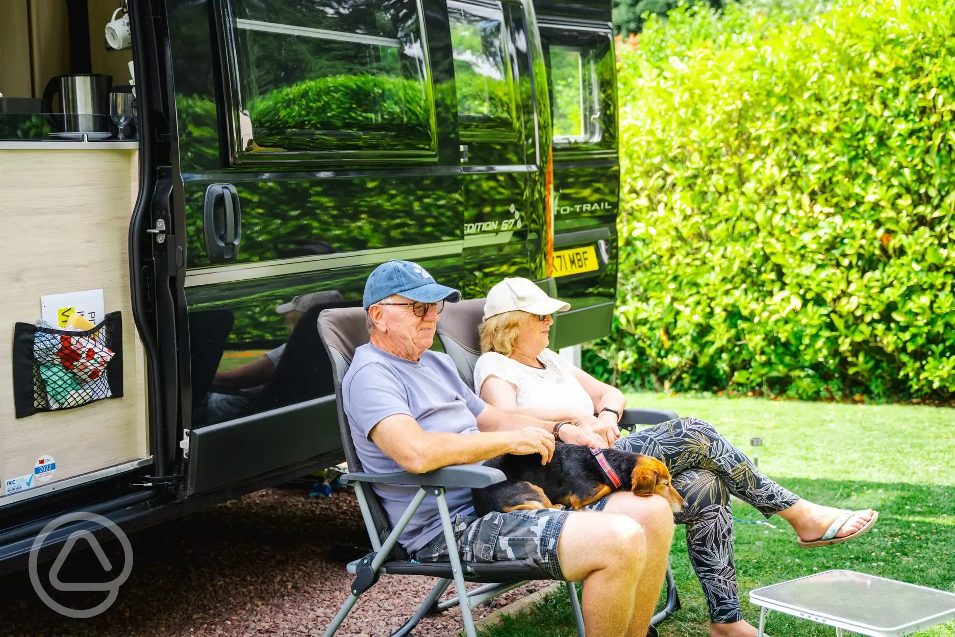 Electric hardstanding touring pitches with 10 amp hook ups