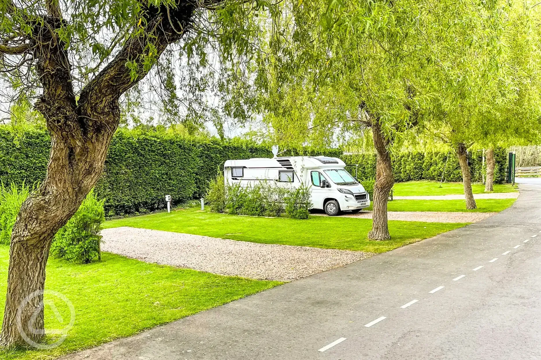 Electric hardstanding touring pitches with 10 amp hook ups