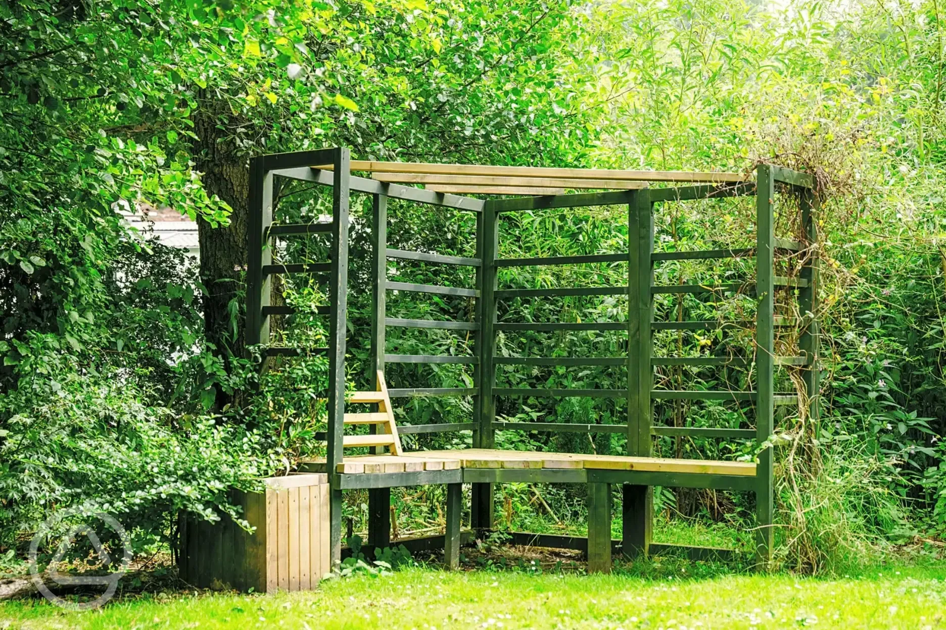 Seating in the secret garden