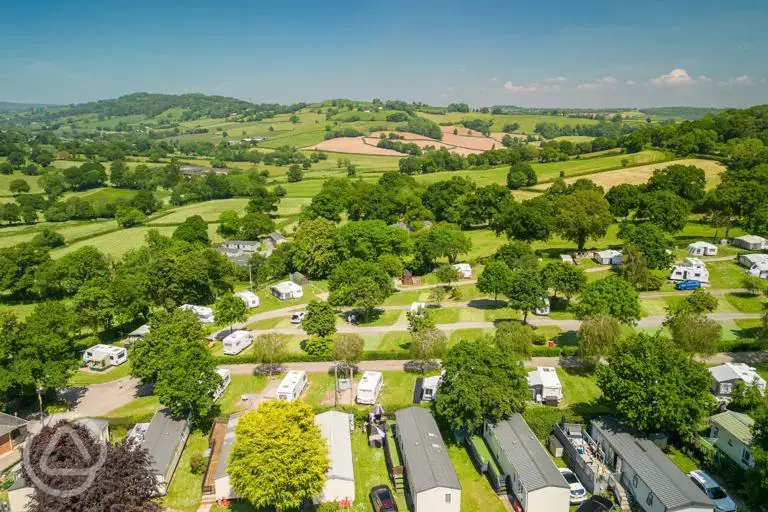 Aerial of the campsite