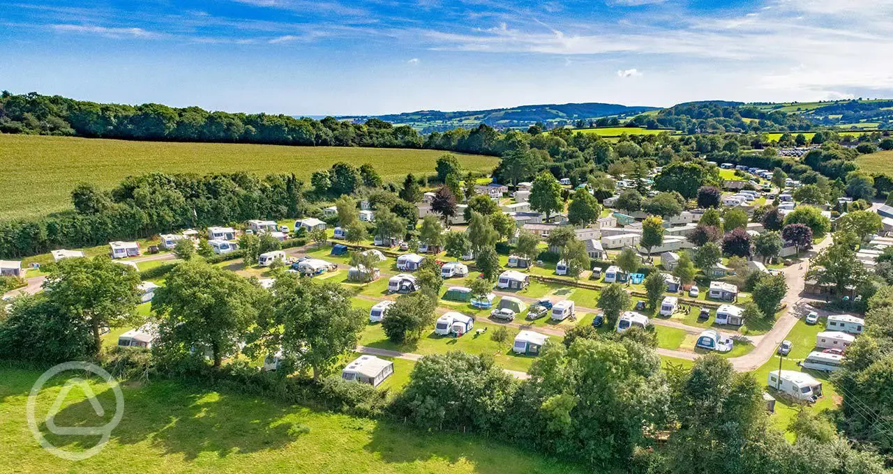 Aerial of the campsite