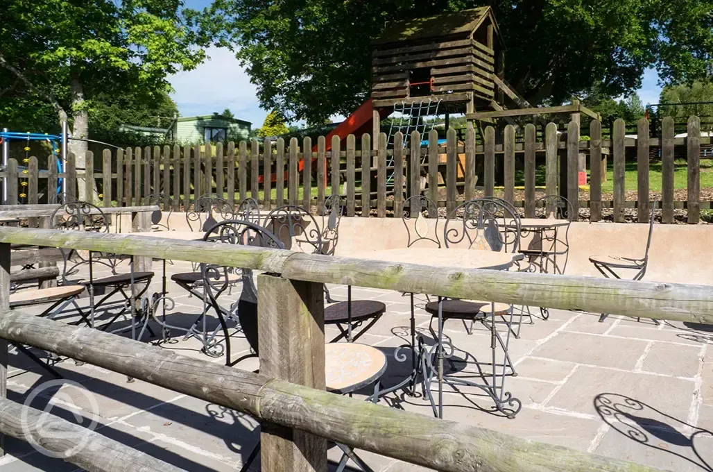 Seating area by the play park