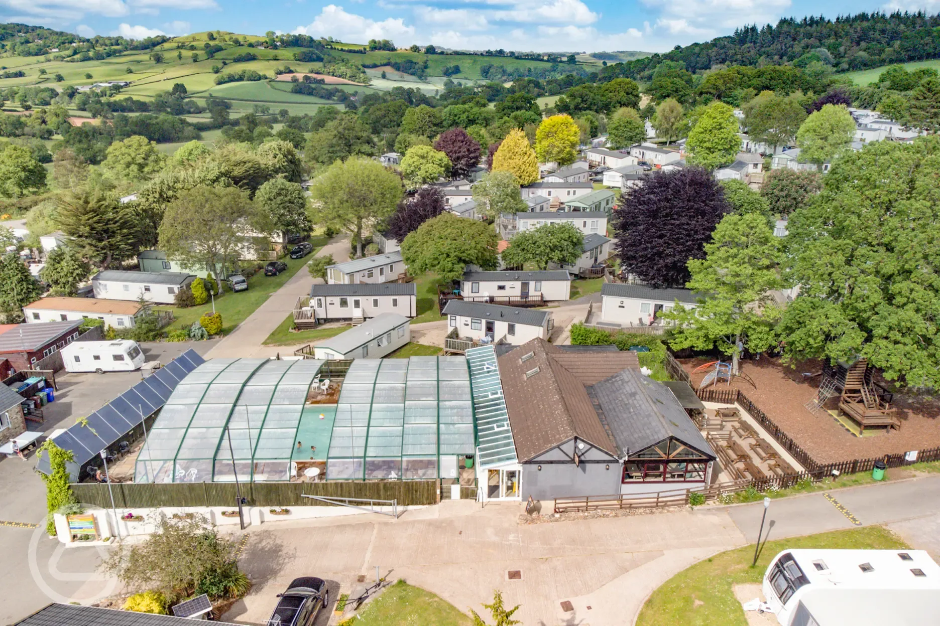 Aerial view of the swimming pool  Aerial view of the swimming pool